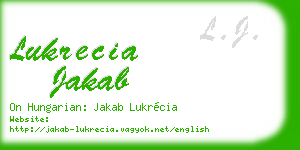 lukrecia jakab business card